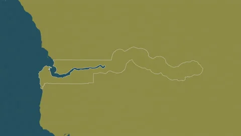 Gambia map - solid. Border. Pattern. Stock Footage 148219910