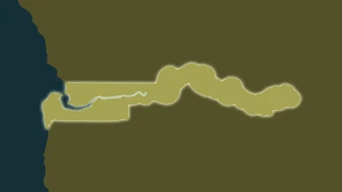 Gambia map - solid. Glow. Pattern. Stock Footage 148219762