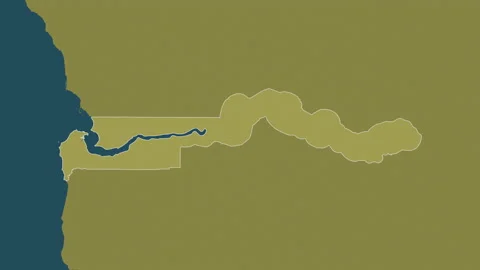 Gambia map - zoom. Border. Pattern. Video stock 148222568