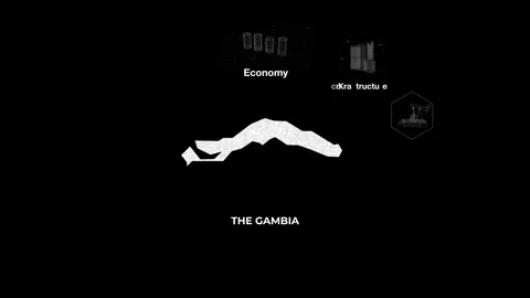 The Gambia technology map with animated charts Stock Footage 340997332
