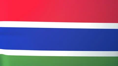 Gambia Waving Flag Stock Footage 10761893