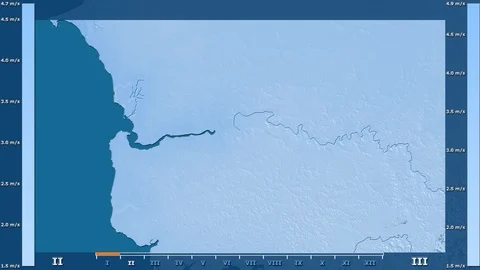Gambia - wind speed, raw data Stock Footage 92161234
