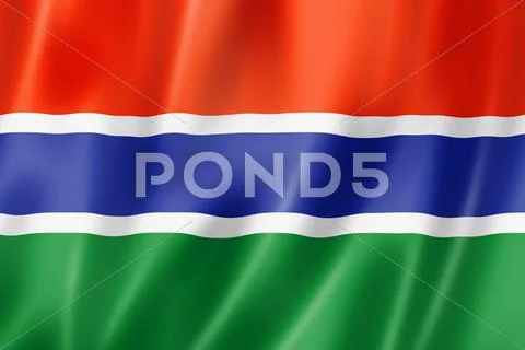 Gambian flag Stock Illustration
