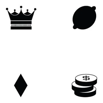 Gamble icon set Stock Illustration