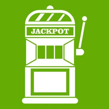 Gamble machine icon green Illustrazione stock
