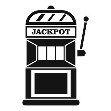Gamble machine icon, simple style Illustrazione stock