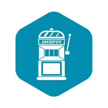 Gamble machine icon, simple style Illustrazione stock