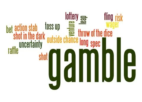 Gamble word cloud Stock Illustration