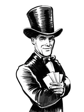 Gambler character Stock Illustration