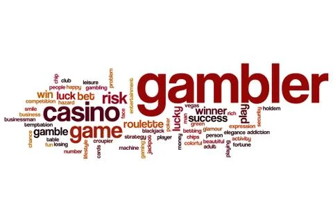 Gambler word cloud Illustration