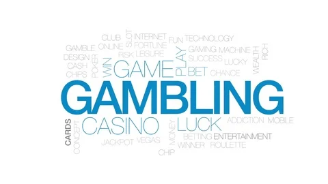 Gambling animated word cloud, text design animation. Kinetic typography. Vidéo 80068891