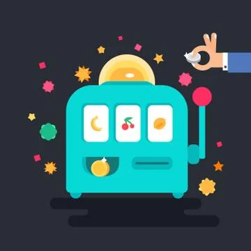 Gambling casino machine Illustration