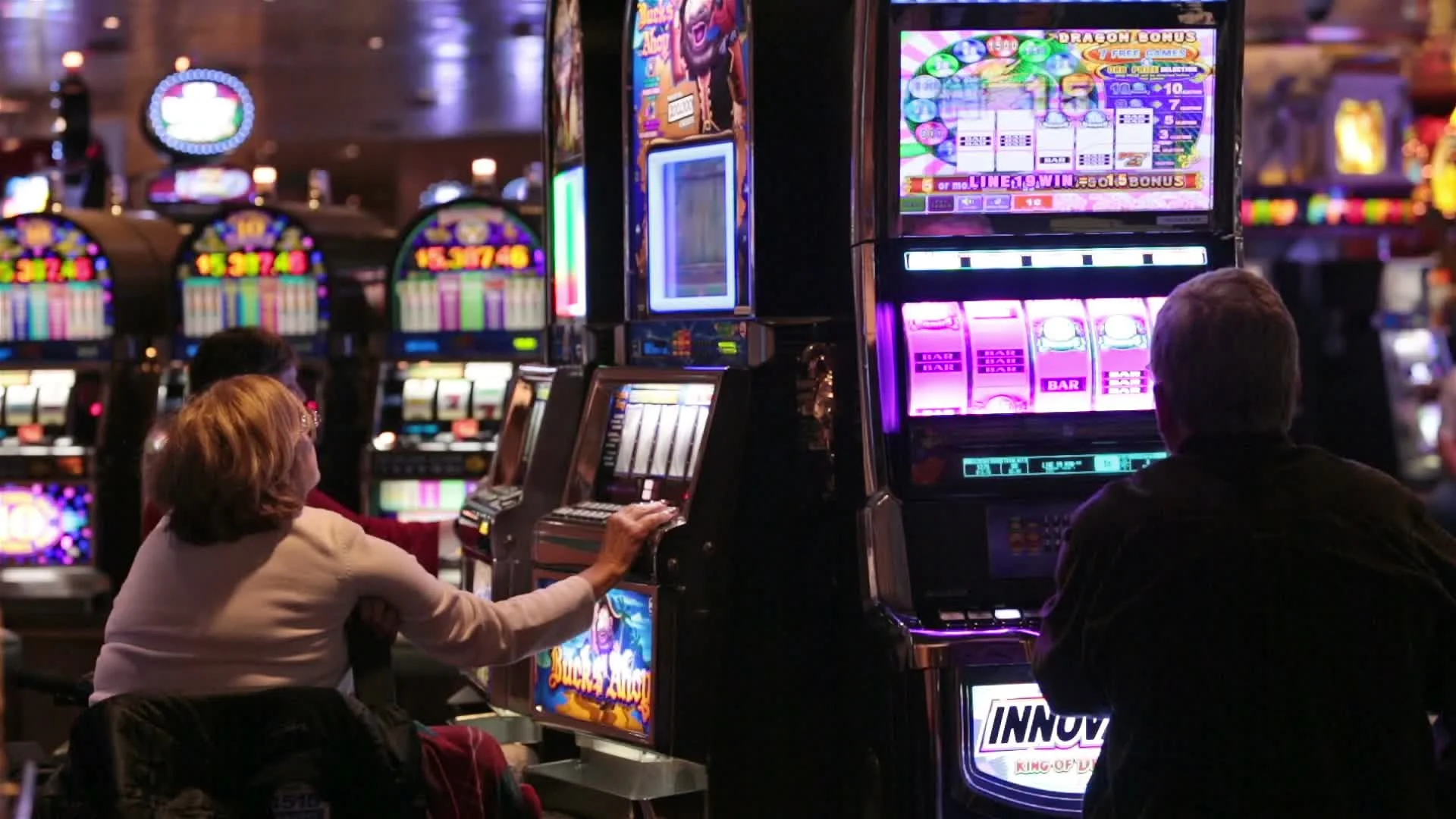 Gambling casino slot machine dark cruise... | Stock Video | Pond5