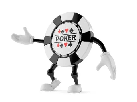 Gambling chip character Stock Illustration