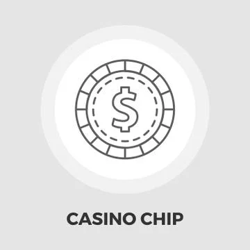 Gambling chips flat icon Stock Illustration