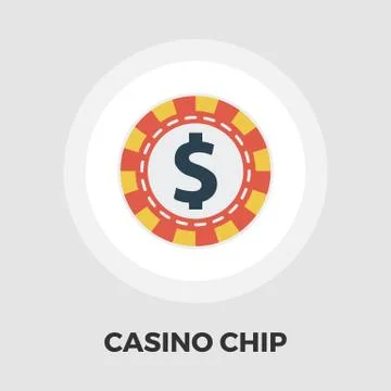 Gambling chips flat icon Stock Illustration