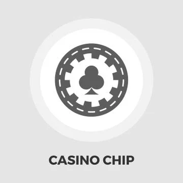 Gambling chips flat icon Stock Illustration