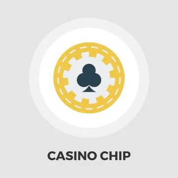 Gambling chips flat icon Stock Illustration