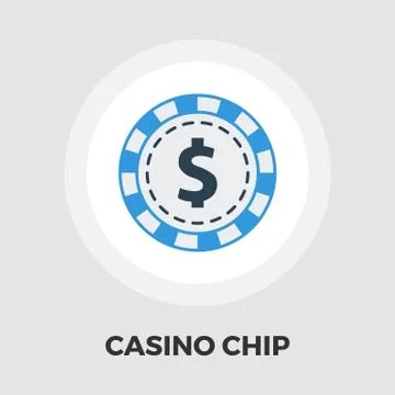 Gambling chips flat icon Illustrazione stock