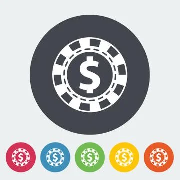 Gambling chips icon Stock Illustration