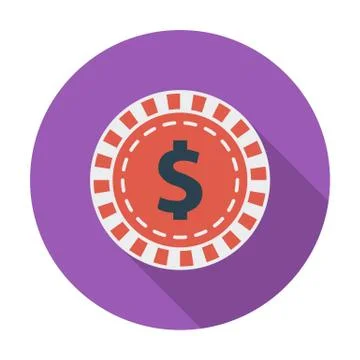 Gambling chips icon Stock Illustration