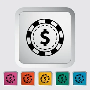 Gambling chips icon Illustrazione stock