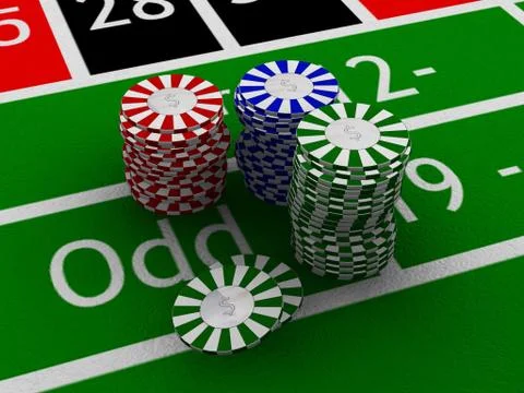 Gambling chips Illustrazione stock