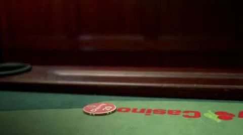 Gambling chips increasing at a gambling table Stock Footage 11288006