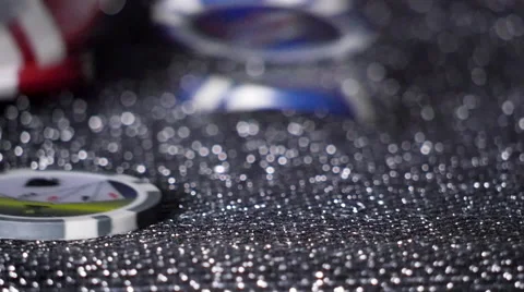 GAMBLING CHIPS IN SLOW MOTION.  Vidéo 58993895