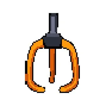 Gambling claw machine pixel art vector illustration Stock Illustration