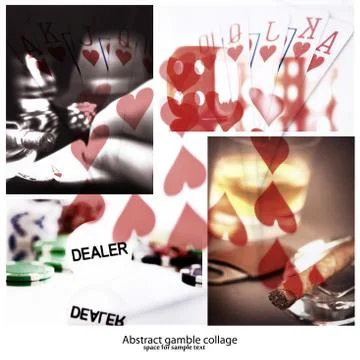 Gambling collage Stock Photos