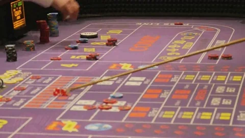 Gambling at craps table in Las Vegas, USA Stock Footage 69165003