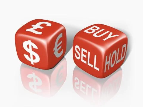Gambling with currency Stock Illustration