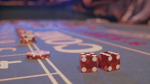 Gambling Dice Craps Table 4k Stock Footage 149613979