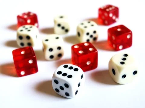 Gambling dice Stock Photos