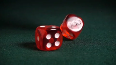 Gambling dice roll in slow motion Stock Footage 61815634