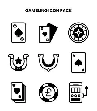 Gambling DuoTone Vector Icons Pack Stock Illustration
