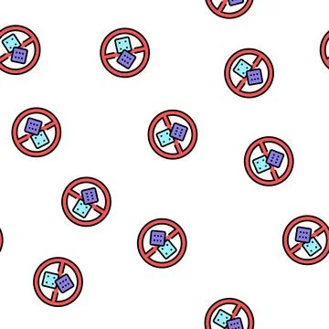 Gambling game addiction vector seamless pattern Stock Illustration