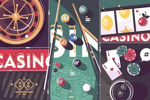 Gambling game casino abstract background Stock Illustration