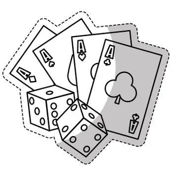 Gambling games design Stock Illustration