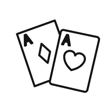 Gambling icon linear graphics set vector Illustrazione stock