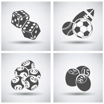 Gambling icon set Stock Illustration