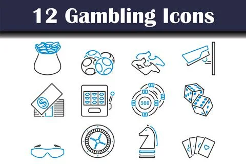 Gambling Icon Set Ilustración de archivo