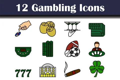 Gambling Icon Set Illustration