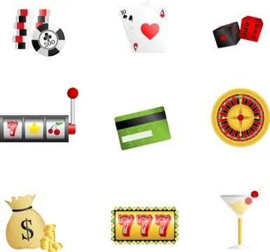 Gambling icons Stock Illustration