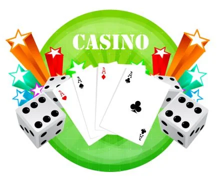 Gambling illustration with casino elements Stock Illustration