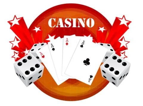 Gambling illustration with casino elements Stock Illustration