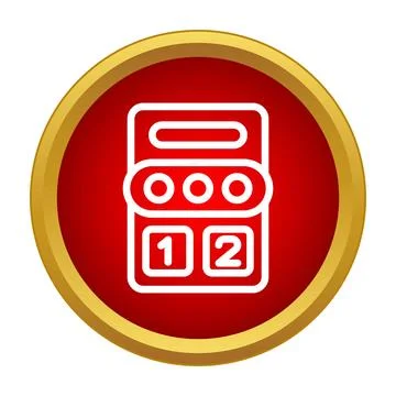 Gambling machine icon showing number selection Illustrazione stock