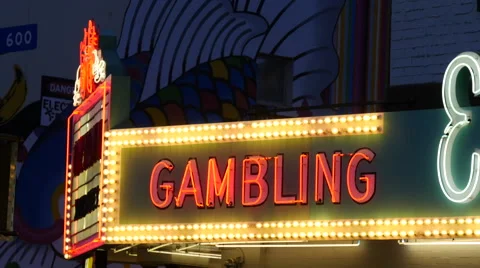 Gambling Neon Stock Footage 50430062