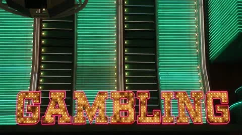 Gambling in neon lights Stock-Footage 12561477